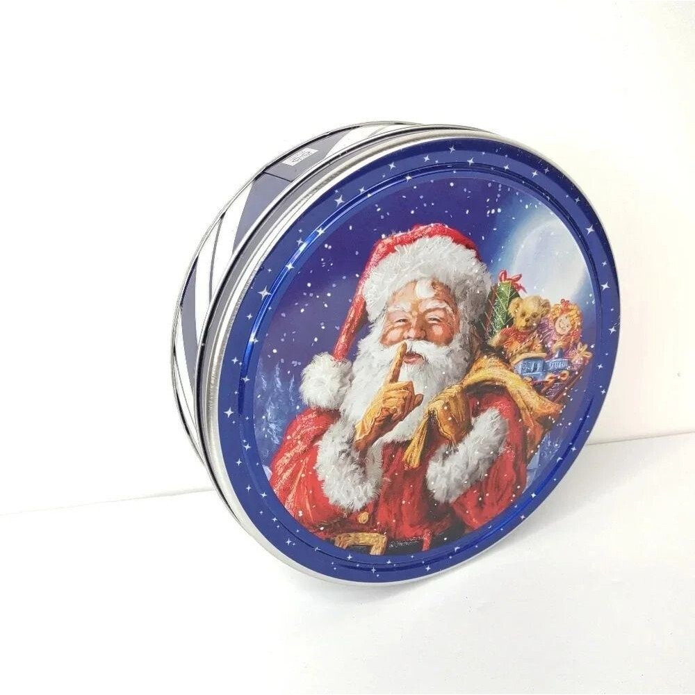 Santa Claus Cookie Tin